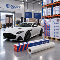 Film de protection de peinture (PPF) transparent brillant en TPU Glory 7,5 mil avec rejet UV 99% et IR 90%, auto-réparateur, garantie 5+ ans pour la carrosserie
