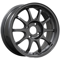 Jantes en alliage d'aluminium certifiées JWL VIA, grises, multi-rayons, 15 et 16 pouces, 4/5 trous, pour voitures