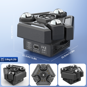 Nouvelle lumière de scène à tête mobile LED RGBW 4 en 1 de 180 W avec télécommande, effet de lumière laser stroboscopique pour DJ, bar, mariage - Product Image 6