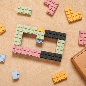 Grand ensemble de blocs de construction souples, blocs à grandes particules, jouet d'empilage Montessori en silicone, jouet de dentition <span class=keywords><strong>pour</strong></span> bébé, <span class=keywords><strong>pour</strong></span> enfants, avec boîte cadeau - Product Image 3