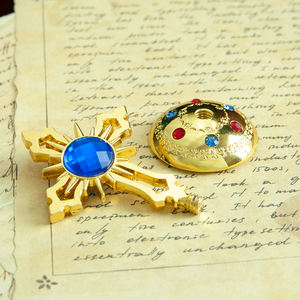 HT ไม้กางเขนคริสเตียนชุบทองพร้อมอัญมณีตั้งโต๊ะรถของขวัญในศาสนาของขวัญพิธีกรรมออร์โธดอกซ์ - Product Image 3