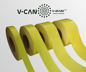 Ruban d'avertissement <span class=keywords><strong>rétro</strong></span> réfléchissant Microprisme pour véhicule utilitaire ruban adhésif <span class=keywords><strong>jaune</strong></span> chaux fluorescent marquage réfléchissant DOT - Product Image 5