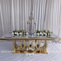 Anneau Table Base Cercle De Mariage Tables De Mariée Et De Marié En Acier Inoxydable Table À Manger De Haute Qualité De Luxe Événements De Mariage