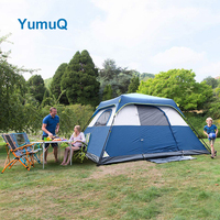 YumuQ Offre Spéciale 4 saisons étanche extérieur luxe cabine pliante tente famille Camping pour 5 personnes