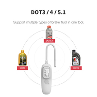 Detector de prueba de líquido de frenos con indicador LED y barra de prueba plegable de 180 grados, Analizador de verificación de seguridad de conducción automotriz para automóviles