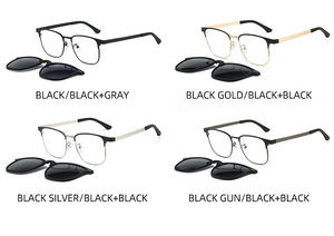 กรอบแว่นตาโลหะแบบใหม่ปี <span class=keywords><strong>2025</strong></span> พร้อมเลนส์คลิปออนโพลาไรซ์ UV400 วัสดุ TAC ดีไซน์ใหม่พร้อมคุณสมบัติแม่เหล็ก - Product Image 6