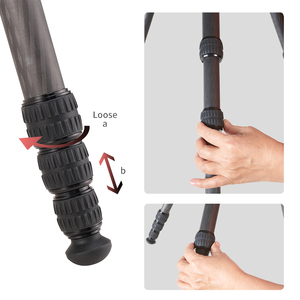 Chuyên Nghiệp Sợi Carbon T888wh Chụp Tripod Đứng Heavy-Duty <span class=keywords><strong>Mini</strong></span> Xách Tay Thông Minh Máy Ảnh Kỹ Thuật Số Điện Thoại Di Động Máy Chiếu - Product Image 5