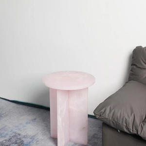 طاولة سرير فاخرة مخصصة من PerfectStone بسطح من العقيق الوردي للفنادق والفلل الفاخرة - Product Image 6