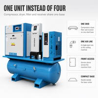 Compresseur d'air à vis à découpe laser, directement de l'usine, 7,5 kW à 37 kW, tension et configuration personnalisées OEM