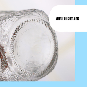 Empty <strong>Lemon</strong> Embossed 16oz Glass Mason <strong>Jar</strong> with Handle for Summer Juice Ice Cream Dessert - Product Image 4