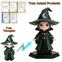 Poupée sorcier verte en PVC 3D personnalisée, design gratuit, écologique, OEM/ODM, jouet promotionnel, personnalisation multifonctionnelle