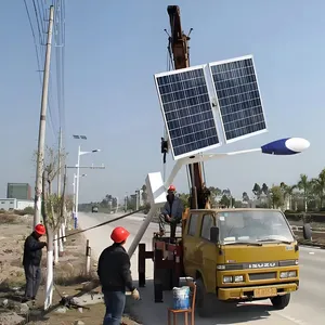 Shuntai Chất lượng cao chiếu sáng đường phố cực nhúng nóng mạ kẽm với 100W 300W dẫn đèn