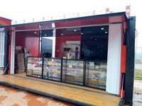 Maßgefertigter Vorgefertigter Container-Shop Tragbarer Einzelhandels-Kiosk Erweiterbarer Container-Laden für Outdoor-Verkaufsstände Villa-Nutzung Modern