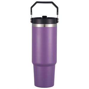 Stainless Steel Coffee <b>Travel</b> <b>Cup</b> with Easy Grip Handle, 20oz Vacuum Insulated Tumbler for Car and Office - Product Image 5