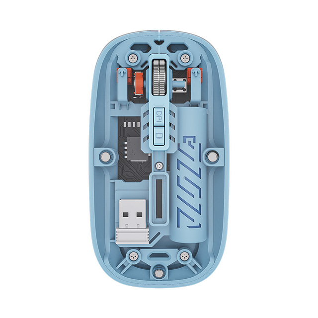 Mini Transparent 2.4GHz  Wireless Mouse RGB Backlit High DPI 1600USB Type-c Rechargeable Wireless Mouse