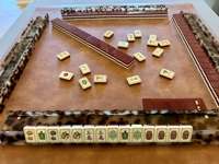 HIMORE Offre Spéciale : Jeu de Tuiles de Mahjong Américain en Acrylique Gravé et Sculpté, Couleur Violette, pour Jeu de Société et Divertissement