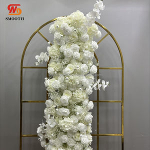 Hilera de Flores Artificiales de Seda de Tacto Real SMOOTH para Boda, Diseño Asimétrico Irregular, Tamaño de 0.5-2.4m, Color Personalizado Disponible - Product Image 6