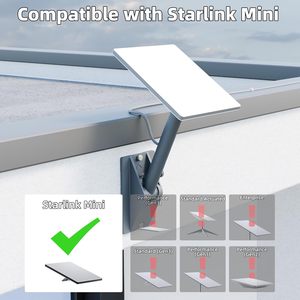 Support de montage en aluminium pour Starlink Mini, pivotant à 360°, réglage de la pente à 90°, support de toit étanche pour Starlink Mini, pour utilisation en extérieur - Product Image 3