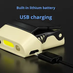 Superheldere IP33 waterdichte LED COB oplaadbare koplamp met bewegingssensor en USB-opladen voor nachtvissen buitenshuis - Product Image 4
