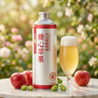 Kingstar Honeycore Appel Chinees Ambachtelijk Bier Fruit Groente 1L Aluminiumblik 4,1% ABV Natuurlijke Smaak Lichte Kleur Kwaliteit