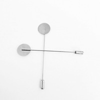 Nouveaux accessoires de bijouterie faits main en cuivre, base vierge pour broche en perle avec épingle de sûreté