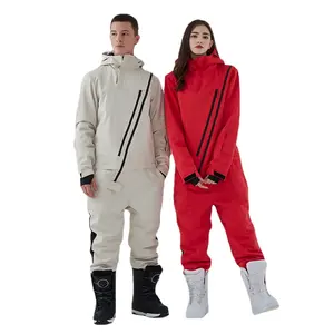 Ski Overalls Women Korea Design Skiing One Piece Set Snowboarding Men Snowsuits Outdoor Ski Jumpsuits Waterproof Windproof