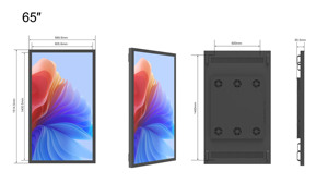 Ngoài trời IP66 hiển thị thời tiết 43 inch 1080p IPS AG Glass <span class=keywords><strong>LCD</strong></span> màn hình ánh sáng mặt trời có thể đọc được Bảng điều chỉnh quảng cáo biển quảng cáo kỹ thuật số biển - Product Image 4