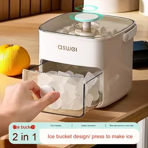 Bac à glaçons carré en silicone 2-en-1 grande capacité avec pince, moule de pressage en plastique de qualité alimentaire pour réfrigérateur - Product Image 2