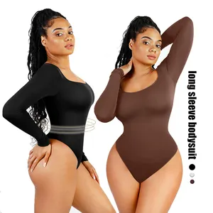 HEXIN Custom Square Neck Bodysuit Long Sleeve Bodysuit For Women Bodysuits 2023 For Women