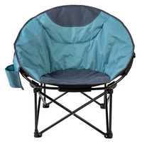 Chaise de plage et de camping portable surdimensionnée avec poche latérale, porte-gobelet et sac isotherme pour adultes - Structure en acier durable, mobilier d'extérieur