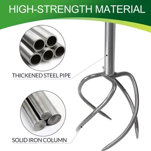 Có thể tháo rờ<span class=keywords><strong>i</strong></span> thép vườn tu tay tiller và ngườ<span class=keywords><strong>i</strong></span> Tu Luyện của nhãn hiệu cỏ tiller Claw vườn công cụ Twist tiller cho nớ<span class=keywords><strong>i</strong></span> lỏng đất - Product Image 6