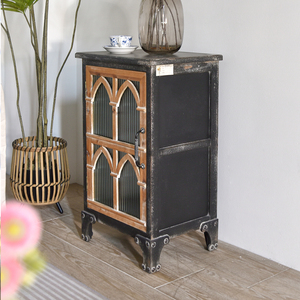 Vintage <b>Small</b> Solid <b>Wood</b> Accent Storage <b>Sideboard</b> Cabinet for Living Room Bedroom Kitchen & Farmhouse Use-Home Furniture - Product Image 5