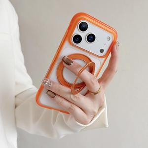 Nouvelle <span class=keywords><strong>Coque</strong></span> de Téléphone Magnétique Rotative avec Anneau, Couleurs Vibrantes, Dos Mat Translucide, Anti-Chute, Vente en Gros - Product Image 6