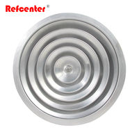 Diffuseur d'air rond en aluminium pour plafond HVAC avec registre papillon, pour l'alimentation en air des conduits de climatisation