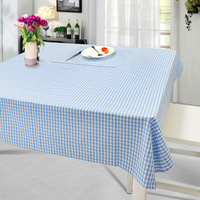 Nappe en Gingham Lavable Style Coréen, Couleurs Bleu Rose Café, Plusieurs Tailles Disponibles pour Décoration Intérieure et Fêtes