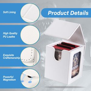 Nhà Máy OEM PU Da Boong Hộp Tùy Chỉnh 120 + Thẻ Công Suất Trắng Từ Đóng Cửa Thẻ Trò Chơi Lưu Trữ - Product Image 3