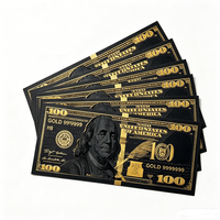 Faux billets de banque en feuille d'or 24 carats, billet de 100 dollars américain, pour mariages, fêtes, fournitures de fête, souvenirs, cadeaux, collections