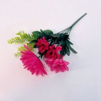 Bunga Gerbera Buatan Sutra Besar Langsung dari Pabrik, Buket Bunga untuk Pemakaman dan Peringatan, Bunga Buatan Grosir