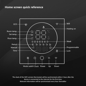 Beca BHT-008 Smart Home <span class=keywords><strong>Wifi</strong></span> Thermostat Programmable <span class=keywords><strong>Chauffe</strong></span>-<span class=keywords><strong>eau</strong></span> au sol Chaudière pour hôtel Design moderne - Product Image 6