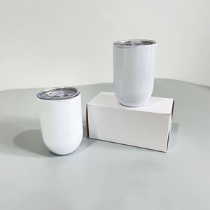 Mug à vin isotherme en acier inoxydable de 12 oz, forme œuf, double paroi, finition brillante, pour impression à chaud - Product Image 5