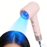 Pengering Rambut Ionik dengan Cermin Rias dan Nozzle Magnetik Pengering Cepat Suhu Konstan untuk Salon Profesional