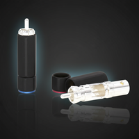 Connecteur RCA mâle RASANTEK HIFI en laiton plaqué or 24 carats 9,0 mm soudé + câble de connexion à verrouillage pour haut-parleur audio-vidéo simple Jack AV