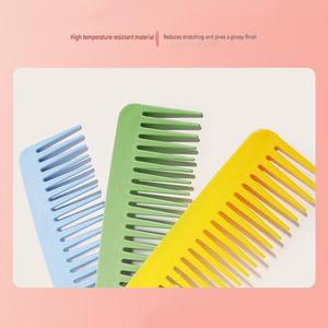 Pettine Districante in Plastica a Denti Larghi a Griglia Cava, Rettangolare, per Massaggio Capillare, per Uso Domestico, Molto Venduto, per il Mercato Internazionale - Product Image 2