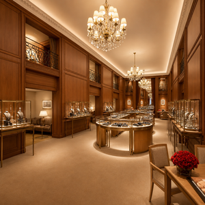 High End Jewelry Watch Shop Interior Decoration Stainless Steel Showcase Central Island Custom Display Furniture - Product Image 6