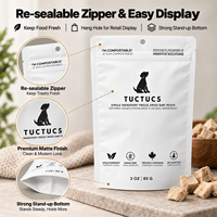 Sachet Doypack Personnalisé Imprimé avec Fermeture Éclair pour Aliments pour Animaux : Friandises pour Chiens, Friandises pour Chats, Aliments Lyophilisés et Aliments Secs