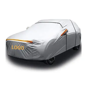 Large car cover textile outdoor cover vehicle with door zipper Indoor carbarn car cover