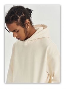 Sudadera con Capucha de Algodón Negra de Lujo para Hombre, Diseño Nuevo, Personalizada con Impresión, Talla Grande, 450GSM, 100% Algodón, Venta al Por Mayor - Product Image 3