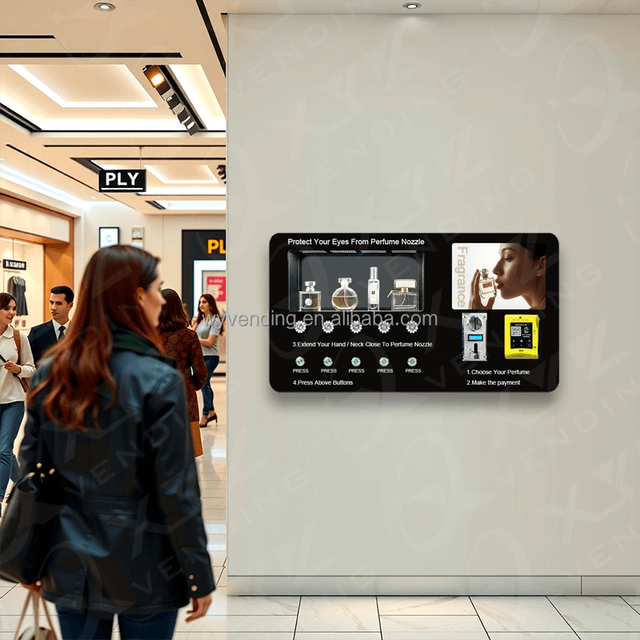 Perfume Spray Vending Machine Fully Automatic Wall Mounted Fragrance Vending Machine