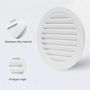<span class=keywords><strong>Grille</strong></span> de fenêtre moderne en aluminium circulaire étanche à la pluie Louvre Wind Cap Villa Attic Ventilation Hole Port d'échappement pour Wind Exhaust - Product Image 3