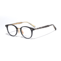 Monture de lunettes de myopie en fibre d'acétate Saint Vincent Valley, monture ronde neutre, style rétro, pour usage quotidien et décoratif